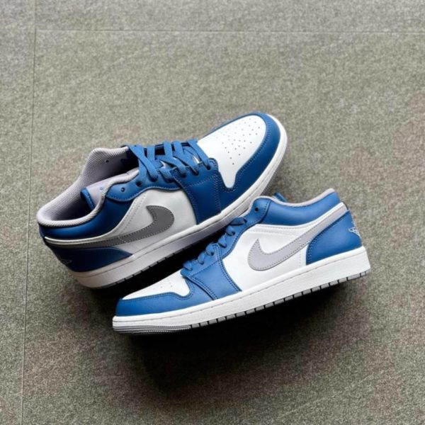 Nike Air Jordan 1 Low true Blue Grey - Image 3
