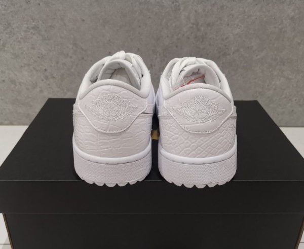 Nike Air Jordan 1 Low Golf White Crocodile Skin - Image 3