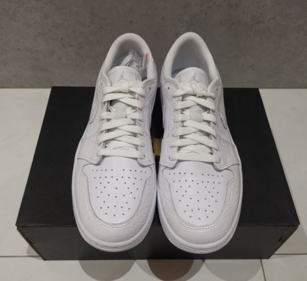 Nike Air Jordan 1 Low Golf White Crocodile Skin - Image 4