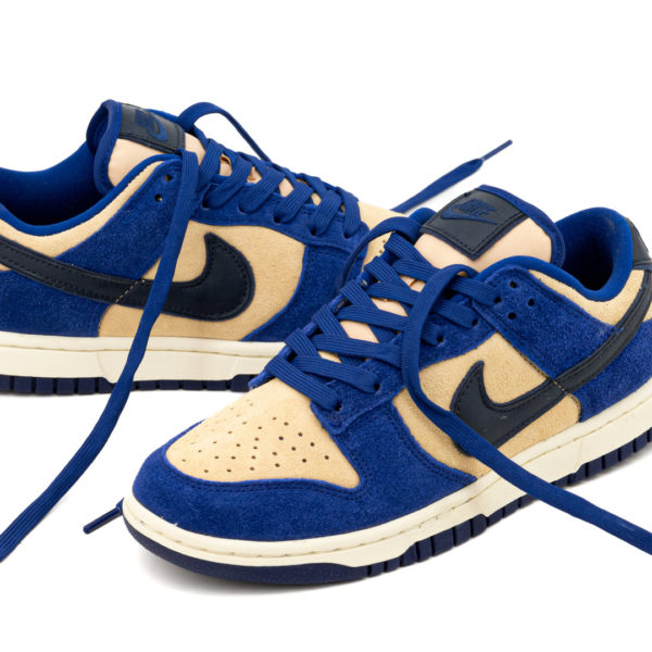 Nike Dunk Low Blue Suede วัสดุเป็นหนังกลับ - Image 3